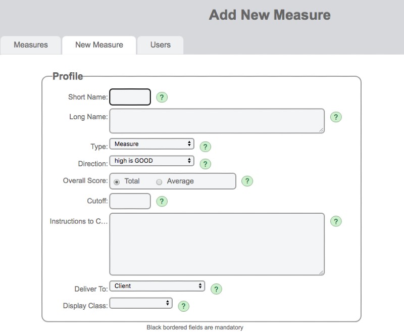 Add measure form