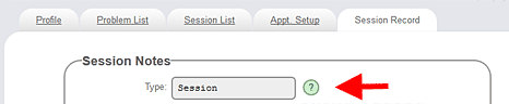 Item help button next to a form field