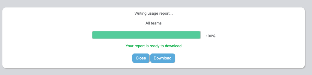 Usage report