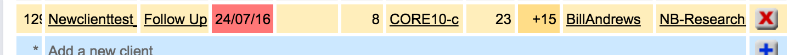 Risk colour on client list